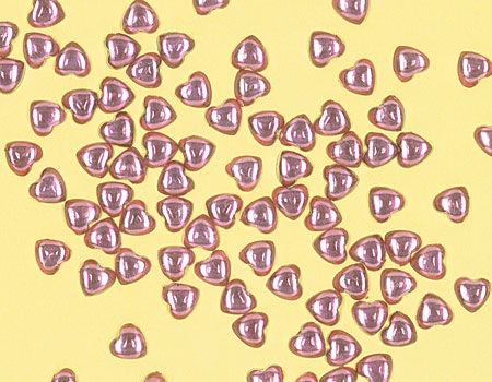 Mini Gemstones - 4mm Heart - Pink